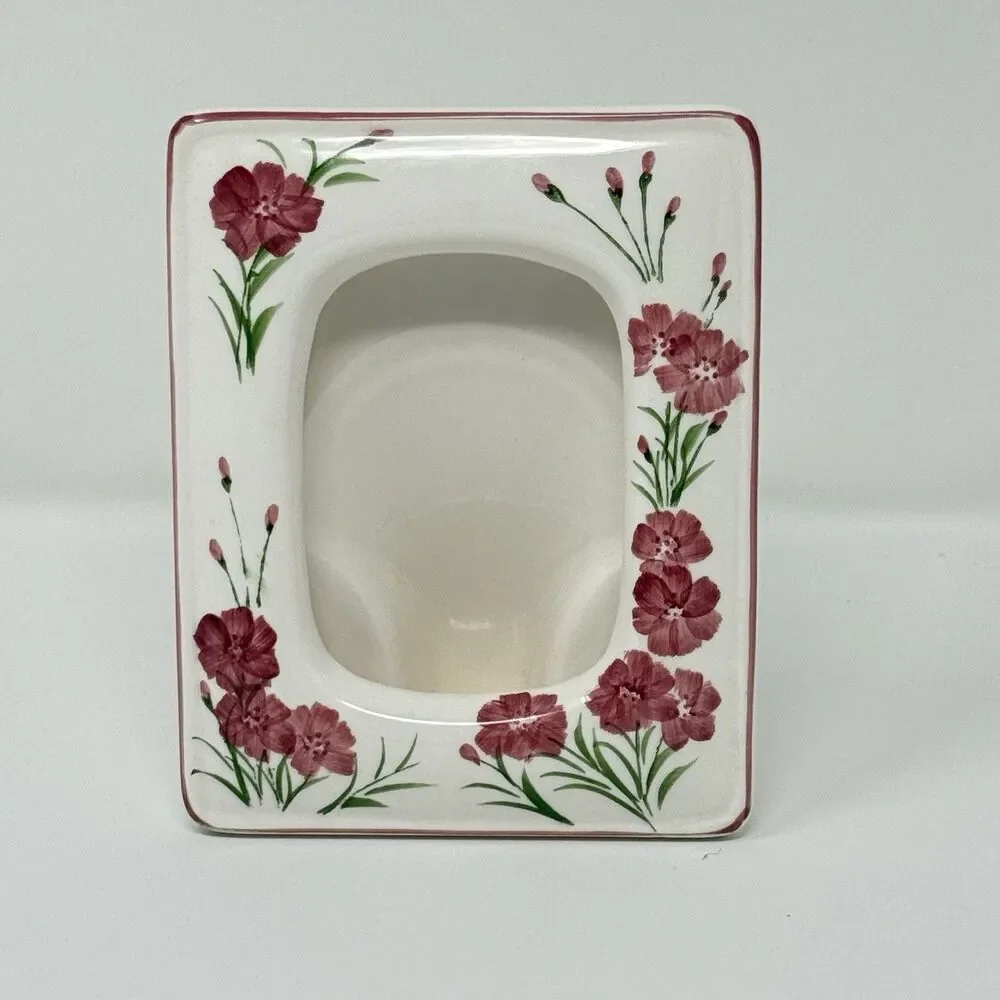 Vintage Porcelain Picture Frame Floral Design – Made in Japan I.W. Rice & Co